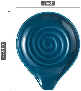 LAUCHUH Spoon Rest for Stove Top, Ceramic Kitchen Spoon Holder for Counter