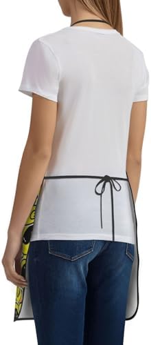 Sigouyinei Waterproof Kitchen Apron For Women Men Soft Bib Work With Pocket