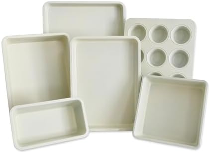 Kitchen Gear by USA Pan 6 Piece Nonstick Ceramic Bakeware Baking Pans Set