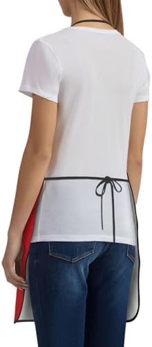 Sigouyinei Waterproof Kitchen Apron For Women Men Soft Bib Work With Pocket