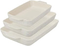 Pyrex 3-Piece Ceramic Bakeware Set, Nonstick Casserole Dish with Handles