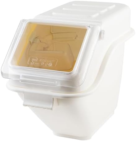 Winco 5 Gallon White Shelf Ingredient Bin