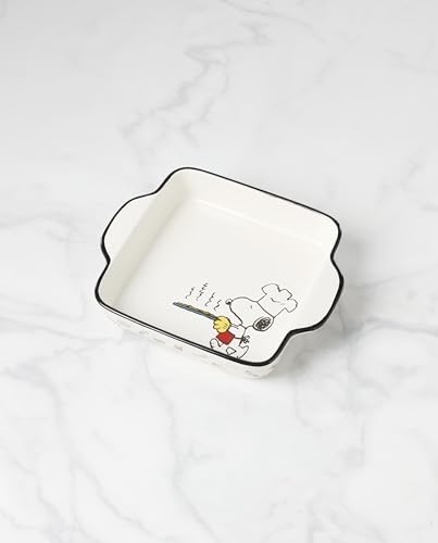 Lenox Chef Snoopy Stoneware Square Baking Dish