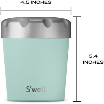 S'well Stainless Steel Ice Cream Chiller, 16oz, Mint, Triple Layered Vacuum Insulated Container Keeps Ice Cream Frozen For Up To Four Hours, BPA Free