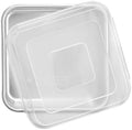 Nordic Ware Natural Aluminum Commercial Square Cake Pan with Lid, Exterior 9.88 x 9.88 Inches