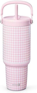 Ello Oasis Go+ 32oz Insulated Stainless Steel Tumbler with Straw, Pink