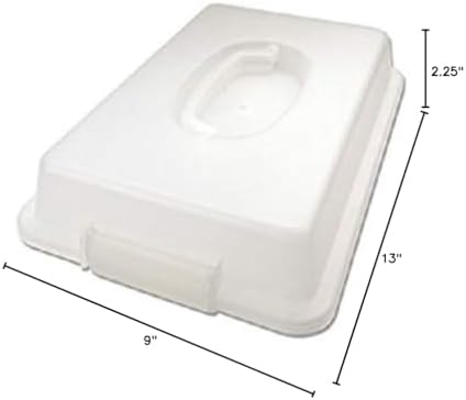 USA Pan 1117RCLD-ST-1 Bakeware Nonstick Rectangular Pan with Lid, 9x13-Inches,White