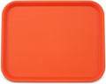 Carlisle FoodService Products Cafe Fast Food Cafeteria Tray with Patterned Surface for Cafeterias, Fast Food, And Dining Room, Plastic, 17.87 X 14 X 0.98 Inches, Orange, (Pack of 12)