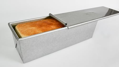 USA Pan Bakeware Pullman Loaf Pan with Cover, Nonstick & Quick Release Coating, Made in the USA from Aluminized Steel, inch 13 x 4 (Pack of 3)
