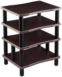Monolith 4 Tier Audio Stand XL - Open Air Design, Each Shelf Supports up to 75 Lbs, Perfect Way to Organize AV Components, Espresso