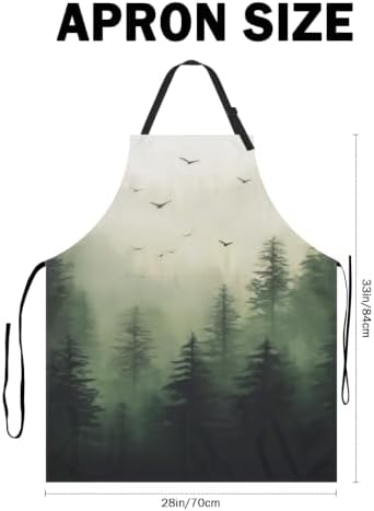Giwawa Apron Unisex Resistant 33 x 28 inches with 2 Pockets Cooking Kitchen Aprons Suitable for BBQ Grill Drawing Haircut