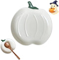 Ceramic Spoon Rest for Stove Top, Halloween Pumpkin Cute Spoon Rest for Kitchen Counter, Cooking Spoon Holder for Kitchen Counter, Utensil Rest Spatula Rest Ladle Holder Tong Rest (White)