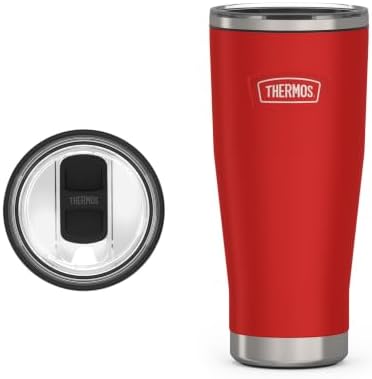 THERMOS ICON SERIES, Stainless Steel Tumbler with Slide Lock, 18 Ounce, Crimson