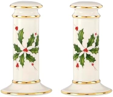 Lenox Holiday Porcelain Christmas Salt and Pepper Shaker Set