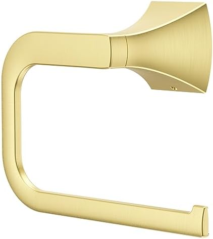 Pfister Bruxie Towel Ring, Hand Towel Holder for Bathroom, Wall-Mounted, Screw-in, Brushed Gold Finish, BRBBIE0BG