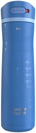 Contigo x Ally Love Ashland Chill 2.0, Stainless Steel, Spill Proof Water Bottle with AutoPop Easy Lean Lid, BPA Free, 24oz, Stellar Jay
