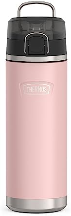 THERMOS ICON SERIES Stainless Steel Water Bottle with Spout - 24 Ounce, Sunset Pink - Vacuum Insulated Water Bottle with Lid