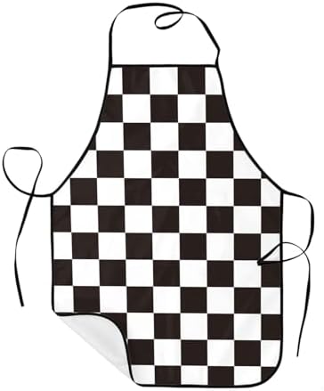 Sigouyinei Waterproof Kitchen Apron For Women Men Soft Bib Work With Pocket
