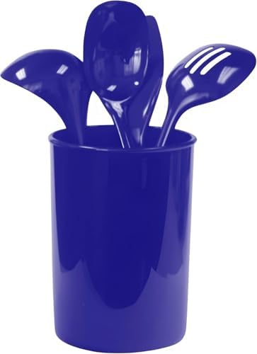Reston Lloyd Calypso Basics Multipurpose Cookware Storage Crock, Kitchen Countertop & Office Organization, Durable & BPA-Free Plastic, by Reston Lloyd Utensil Holder, Indigo