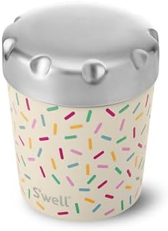 S'well Stainless Steel Ice Cream Chiller, 16oz, Sweet Sprinkle, Triple Layered Vacuum Insulated Container Keeps Ice Cream Frozen For Up To Four Hours, BPA Free