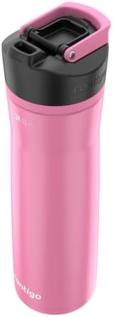 Contigo Cortland Chill 2.0 Stainless Steel Water Bottle with AUTOSEAL Lid 24 oz Juniper and Azalea (Pack of 8)