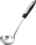 Zulay Kitchen Premium Soup Ladle - 12" Stainless Steel with Non-Slip Silicone Handle