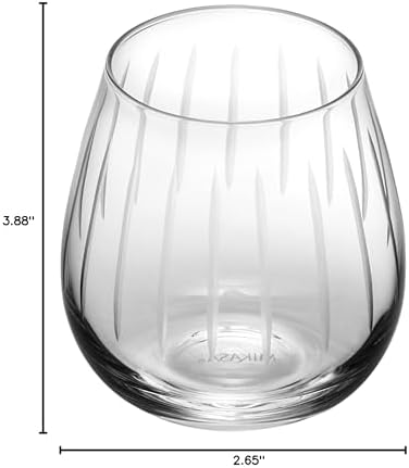 Mikasa Cheers Stemless Wine Glass, 14-Ounce, Set of 4