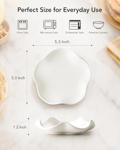 Miamolo Cute Spoon Rest for Stove Top, Ceramic Spoon Holder for Kitchen Counter, 5.3 Inches Coffee Spoon Holder Utensil Rest for Kitchen Gadget Cooking Gift Housewarming Wedding,Kitchen Decor, White