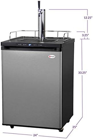 Kegco ICK30S-1 Digital Javarator Cold-Brew Coffee Dispenser - Black/Stainless Steel