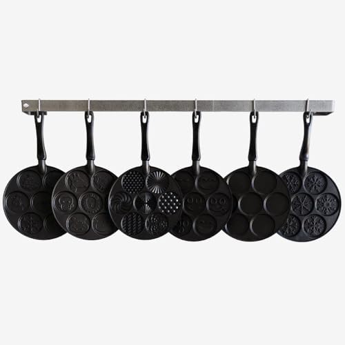 Nordic Ware Nonstick Pancake Pan, Heavy Aluminum, 7 Round Cups, For Gas, Electric, Ceramic Stovetops, Made in USA