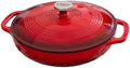 Lodge Essential Enamel Cast Iron Braiser, 3.6 Quart, Island Spice Red