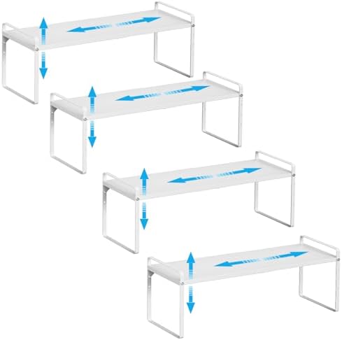 15.5 to 25.5 Inch Kitchen Cabinet Shelf Organizers，Kitchen Shelf Organizer