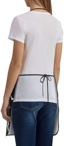 Sigouyinei Waterproof Kitchen Apron For Women Men Soft Bib Work With Pocket