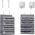 Zipper Bag Organizer Compatible with Gallon, Quart, Sandwich & Snack Food Storage Bag, Kitchen Plastic Bag Storage Organizer for Kitchen RV Camper (Grey)