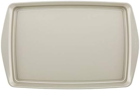 Rachael Ray Nonstick Bakeware Set without Grips, Nonstick Cookie Sheets / Baking Sheets and Cooling Rack - 2 Piece, Silver