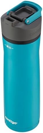 Contigo Cortland Chill 2.0 Stainless Steel Water Bottle with AUTOSEAL Lid 24 oz Juniper and Azalea (Pack of 8)