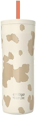 Contigo Streeterville 2.0 Insulated Stainless Steel Travel Tumbler with Flex Straw and AUTOCLOSE Lid, Reusable Iced Coffee Cup, 24oz, Oatlmilk