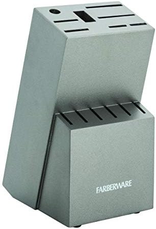 Farberware 15-Piece Kitchen Knife Block Set, Stainless Steel