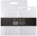 BINO Cutting Board - 3-Piece Chopping Boards | BPA-Free Plastic, Durable, Multipurpose, Dual-Sided, Dishwasher Safe, Easy to Clean | Charcuterie Accessories | Home & Kitchen Utensils Frosted Granite