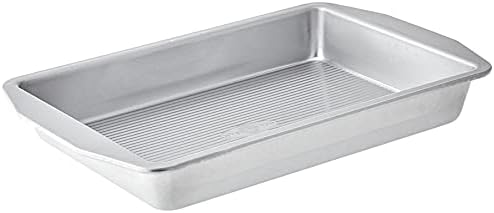 USA Pan 1110RC-3-ABC-1 American Bakeware Classics 9 x 13-Inch Rectangular Lasagna, Cake and Brownie Pan, Aluminized Steel