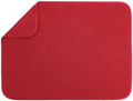 S&T INC. Dish Drying Mat, 18" x 24", XL, Red
