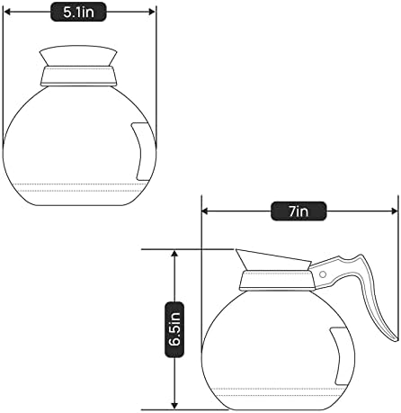 SYBO Coffee Pot Decanter, 12-Cup Glass Coffee Decanter Black