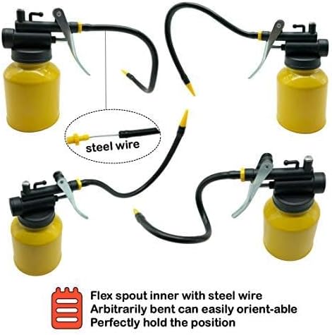 Hand Pump Oiler Can Professional Level 8 oz. Capacity Pump Oiler - Image 6