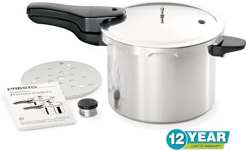 Presto 01264 6-Quart Aluminum Pressure Cooker