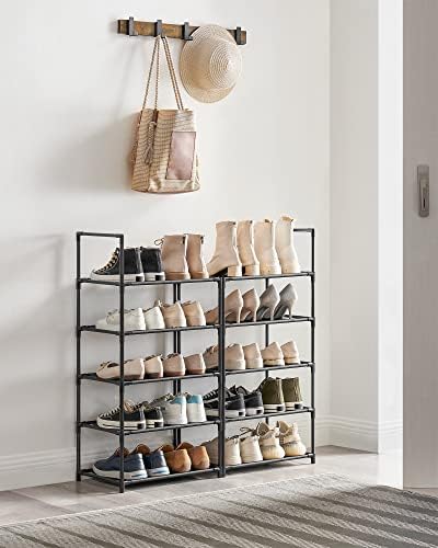 SONGMICS Shoe Rack, 10-Tier Shoe Shelf, Shoe Storage Organizer