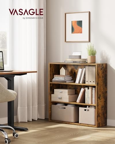 VASAGLE 3-Tier Bookshelf, Storage Organizer, 31.5 x 9.5 x 32 Inches