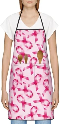 Sigouyinei Waterproof Kitchen Apron For Women Men Soft Bib Work With Pocket