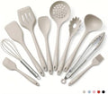 Vayvnt Silicone Kitchen Utensils Set, 10PCS Heat Resistant Utensils, Khaki