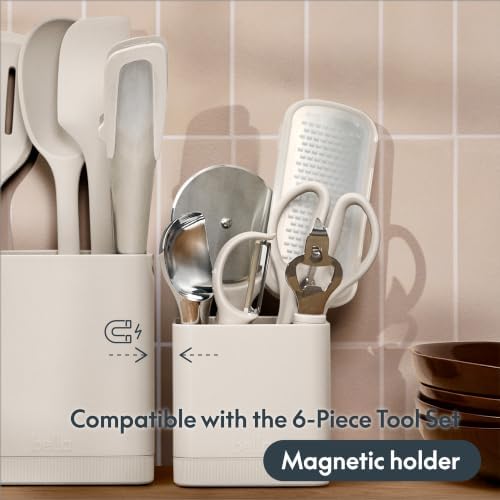 bella 7 Piece Modular Gadget Set, Non-Toxic Silicone, Oatmilk