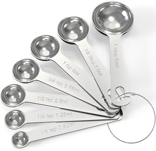 TILUCK Stainless Steel Measuring Cups & Spoons Set,Coffee Scoop Spoon